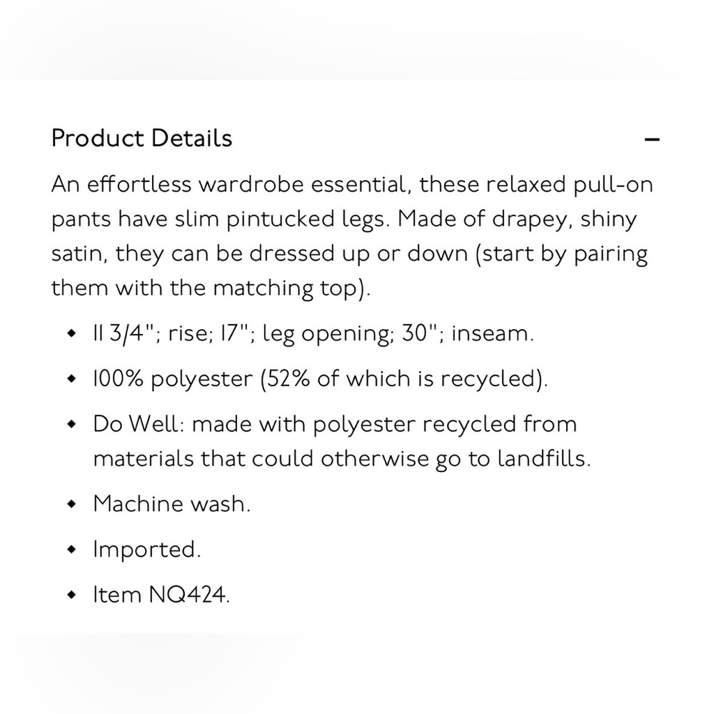 Madewell Pintuck Slim Satin Pants - Picture 6 of 8